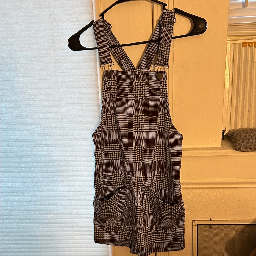 Checkered XS/S Overall Dress 15 In PTP